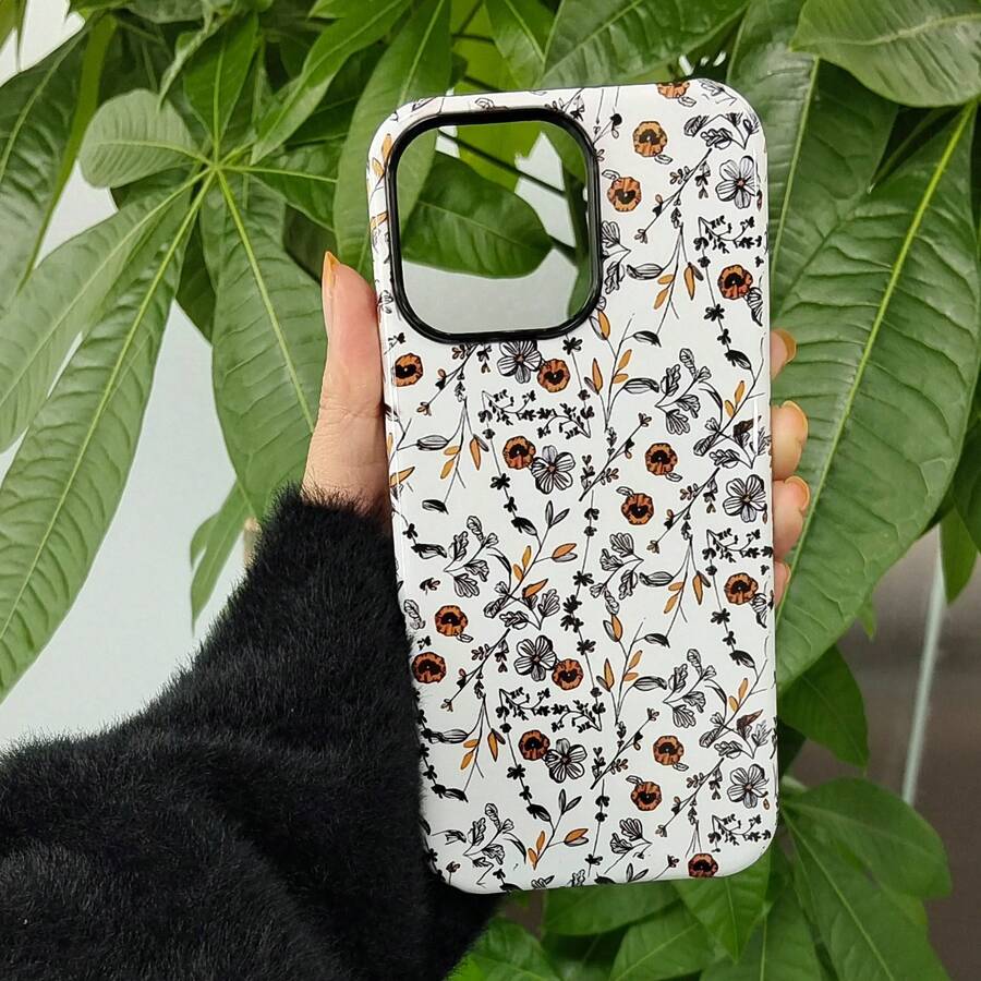 Funda para phone 6, 15, 14 y 13 con diseño navideño floral de abeja. Funda antigolpes con adorable diseño de abeja. Protección elegante y duradera. ¡Para amantes de las abejas! (Abeja floral, compatible con phone 6). 1 unidad. - Gris - Ver 1