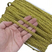 5 Meter 1 cm DIY Spitzen Borte Bänder Handwerk goldener silbriger Tausendfüßler geflochtene Spitzen Abschluss Hochzeitsgeschenkverpackung Nähzubehör Kleidung Party Dekoration