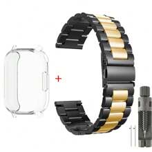 Hülle + Edelstahl Metalarmband kompatibel mit Redmi Watch 5 Active Band, TPU weiche Hülle Bildschirmschutz kompatibel mit Redmi Watch 5 Lite Metallarmband