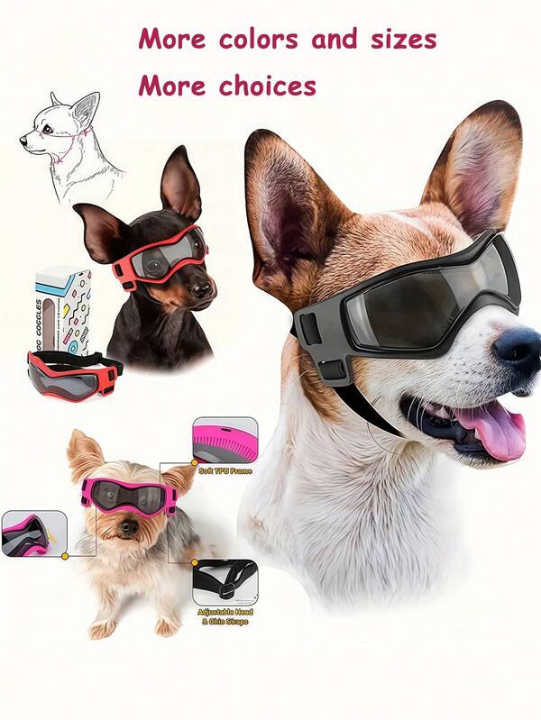 Outdoor Pet Glasses, Premium Cool UV-Protection Sunglasses, Cat Dog Goggles, Suitable For Small/Medium Dogs, S/M Size And Multiple Colors Available For Outdoor Activities