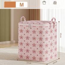 Foldable Large Capacity Clothes Storage Bags Cherry Blossom Pattern Storage Bins Closet Organizers Dust-Proof Moving Bag - Multicolor - View 14
