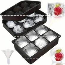 ¡Tamaño compacto, uso versátil! Bandeja de cubitos de hielo de silicona con mini rejillas y material flexible suave, fácil de liberar con un solo empujón, ¡diversión en la elaboración de hielo para un efecto refrescante de verano!