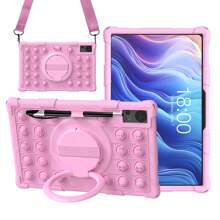 1 pezzo Custodia per tablet adatta per M10 3ND da 10,6" 2022/M10 FHD Plus/2a gen 10,3" TB-X606/Honor Pad X8a/MatePad Se 11"/Redmi Pad SE 11", compatibile con iPad, guscio protettivo antiurto con cinturino e penna, design a bolle di cartone animato (tablet non incluso)