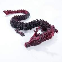 3D Printed Chinese Dragon Egg With Movable Joints - 11.8-Inch Dragon Flexible Statue, Color Series Home Office Decoration