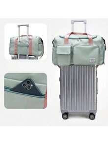Sport Travel Bag With Waterproof Pocket Side Handle 30L Capacity YB601 - Azul - Ver 9
