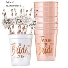 Bachelorette Party Cups Reusable Plastic Tumblers For Bridal Showers, Wedding Receptions, Pool Parties, Trips, Last Hurrah Celebrations, Summer BBQ, Hen Do Favors, Bachelorette Survival Kit Accessories, Tropical Luau, Christmas Night, BFF Gifts, Bachelorette Photo Props, Drinkware For Bride , Engagements, Christmas Reunion, Birthday Pool Party Cups