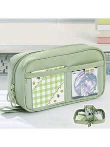 1pc,Large Pencil Case, Stationery Bag, Pencil Case, Large Capacity Pencil Case, Handheld Pencil Case, Stationery Case, Cosmetics, Portable Gift, For Office, School, Teens, Men, Women, Adults - Multicolor - View 14