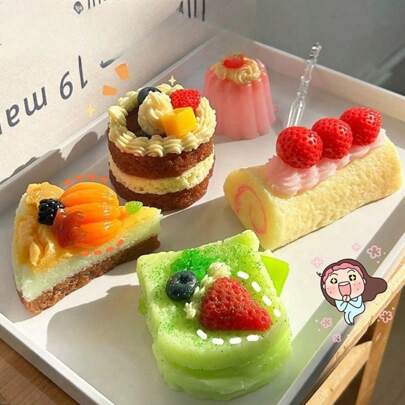 1pc Random Style Squishy Bag Fake Food Cake/Roll/Pudding Squishy Toy, Stress Relief Silicone Creative Handmade Toy Gift, Suitable For New Year, Back To School, Party, Valentine's Day Girlfriend Gift, Party Decor