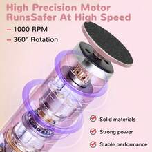 Electric Callus Remover With Vacuum Function, Professional Pedicure Tool Set, Rechargeable Waterproof Foot File For Foot Care, Removes Dead Skin, Comes With Replaceable Sandpaper And 6 Speed Settings, LCD Display. - Rose Gold - View 3