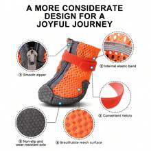 Set de 4 zapatos para perro, botas de nieve para perro y protectores de patas, para suelo caliente de verano, anti-suciedad, senderismo al aire libre, piso duro antideslizante en interiores, adecuado para suelo caliente de invierno, días lluviosos con suelas antideslizantes