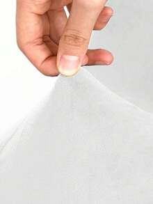 1pc Stretch Velvet Armchair Slipcover Set, Backrest Cover, High Armrest Cover, Simple Unlined, Suitable For Bedroom, Living Room, Study And Other Lighting Spaces - White - View 4