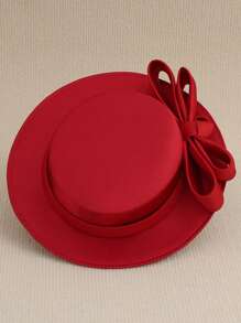 Women's Elegant Church Hat, French Fashion Hat, Bridal Mini Hat, British Style Hat, Lady's Fascinator Hat, Retro Hat, Bow Hat, Birthday Party Headdress, Party Dress Hat, Black Hat, Racing Hat, Formal Dress Hat, Large Hat