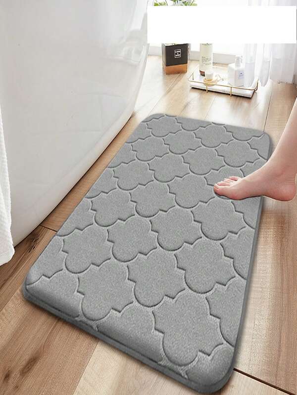 1pc Bathroom Entrance Mat, Anti-Slip Floral Shower Non-Slip Absorbent Daily Non-Slip Anti-Moisture Small Carpet Foot Mat, Bath Tub Small Mat, Shower Mat, Non-Slip Carpet Bathroom Accessories Back To School