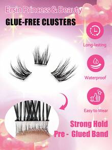 100pcs Self-Adhesive Fluffy False Eyelash Clusters, 11-13mm Mixed Length Set, No Glue Needed, Fluffy Individual Lashes, Self-Adhesive DIY Eyelash Extension, Pre-Glued Lash Clusters, Natural Lengthening C-Curl Lash Clusters, No Glue Or Makeup Remover Required, False Eyelashes, Lash Clusters, Individual Lashes, Eyelashes, False Lashes