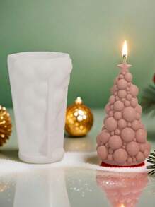 1pc Bubble Ball Tree DIY New Silicone Candle Mold, Holiday Gift, Fragrance Stone Gypsum Home Decor Craft Mold