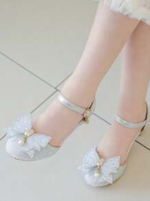 Princess Shoes For Girls, Fashion Soft Bottom Crystal High Heel Shoes, Spring/Autumn Catwalk & Performance New Design Children Dress Shoes