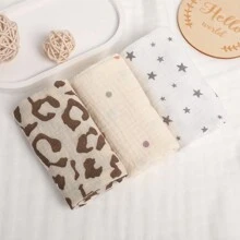 3/5 Pakken Baby Muslin Washandjes Voor Unisex Washandjesset Voor Baby Gezicht Lichaam Comfortabel En Zacht Voor Pasgeboren Baby's Kinderen Meisjes En Jongens