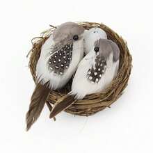 Simulation Bird Bird Nest Bird Eggs Set Forest Garden Decoration Background Props Birdhouse - Multicolor - View 7