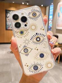 1 Stück kreatives Sonnenmondaugen-Design Handyhülle aus weichem Material,, Honor, Redmi, Galaxy