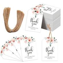 30pcs Thank You Hang Tags, Apparel Clothing Bakery Favor Labels, Wholesale Cross-Border Appreciation Gift Cards - Multicolor - View 8