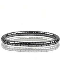 A Fashionable And Personalized Anklet Bracelet Made Of Black Iron Stone Material, With Black Color Reproduction, Anti Contact Static Electricity Causing Irritable Emotions, Decompression Bracelet Anklet, Youthful Sports. This Is A Gift For Couples' Daily Wear At Halloween Parties