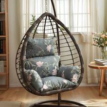 Thick Swing Chair Cushion, Soft Hammock Seat Pad, Breathable Hanging Egg Chair Pillow, Indoor/Outdoor Cozy Lounger Pad, Removable & Washable - 花 - 查看 11