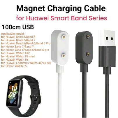Cargador para Band 9/8/7/6, Watch Fit/Fit 2/Fit Mini, Reloj para niños 4X/4Pro, Honor Band 7/6, Honor Watch ES, cable de carga de repuesto para smartwatch (1 m / 3,3 pies)