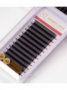 12 Rows 0.07 C/D/L Curl SHANEL YY 3DW 4DW Clover Lashes 8-15mm Automatic Flowering Premade Duoble Tips YY Handmade YY Cilios Type Natural Volume Eyelashes Extension