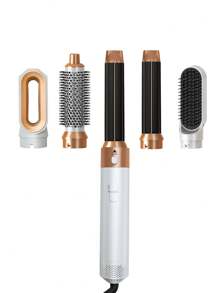 UKLISS UKLISS 5-In-1 Hair Styler Hot Air Brush - Multifunctional Electric Hair Straightener & Curler With 3 Heat Settings, 3 Brush Heads, 3 Brush Heads For Wet/Dry Hair, 1.5-2.5m Cord, European Plug, No Battery Needed, Hair Straightener For Curly Hair