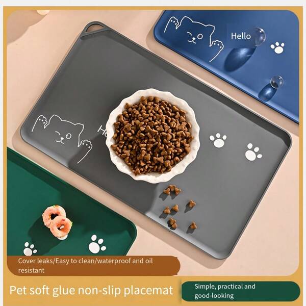 [Exclusive For Cute Pets] Non-Slip Waterproof Pet Placemats-Make Pets Eat More Elegantly And Healthily, And Eat Without Getting Dirty.