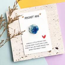 1/6pcs Creative Fashion DIY Glitter Rose Flower Heart Pocket Hug Greeting Cards, Holiday Cards, Encouragement Cards, Desktop Decor, Confession Gift, For Teachers, Classmates, Family, Friends, Lovers, Suitable For Holidays, Theme Parties, Birthday Parties, Team Building Small Gifts