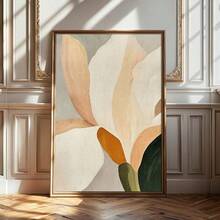 1 幅无框波西米亚风花卉墙面艺术复古海报帆布印刷当代艺术中世纪抽象植物花卉美学装饰乡村画适用于宿舍、公寓、客厅、卧室、现代家居装饰