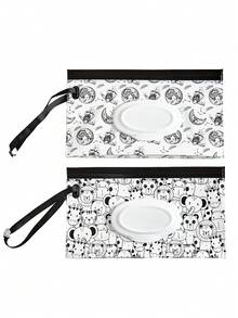 1 pieza/2 piezas Bolsa portátil para toallitas húmedas, Estuche para transportar toallitas húmedas para bebé, Dispensador de toallitas húmedas con tapa abatible y resellable, Caja de almacenamiento práctica para pañuelos - Multicolor - Ver 9