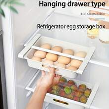 Hanging RV Kitchen Organizer, Refrigerator Egg Fruit Storage Box Drawer Type Food Crisper Box Kitchen Accessories Refrigerator Organizer Shelf - White - View 4