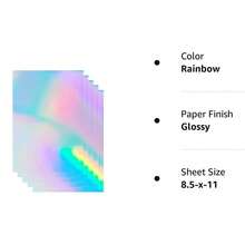 Waterproof, Tear-Resistant A4 Inkjet/Laser Printable Vinyl Adhesive Stickers, Digital Printing Holographic Labels - Multicolor - View 5