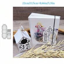 2025 New Arrival 3D Folding Envelope Gift Box Metal Cutting Dies For DIY Scrapbooking Card Making Stencils Photo Albums - Silver - View 14