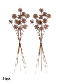 12/24 Stück künstliche Pflanze, Löwenzahn künstliche Blumen, künstliche Plastik Igelkugel Blume weiß braun, Fake Pflanze Heim Wohnzimmer Esszimmer Tischdekoration Weihnachtsartikel