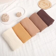 3/5 Pakken Baby Muslin Washandjes Voor Unisex Washandjesset Voor Baby Gezicht Lichaam Comfortabel En Zacht Voor Pasgeboren Baby's Kinderen Meisjes En Jongens