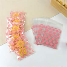 100Pcs Gold Sliver Pink Star Transparent OPP Self-Adhesive Bag Gift Packaging Bags Plastic Jewelry Candy Packaging - Multicolor - View 10