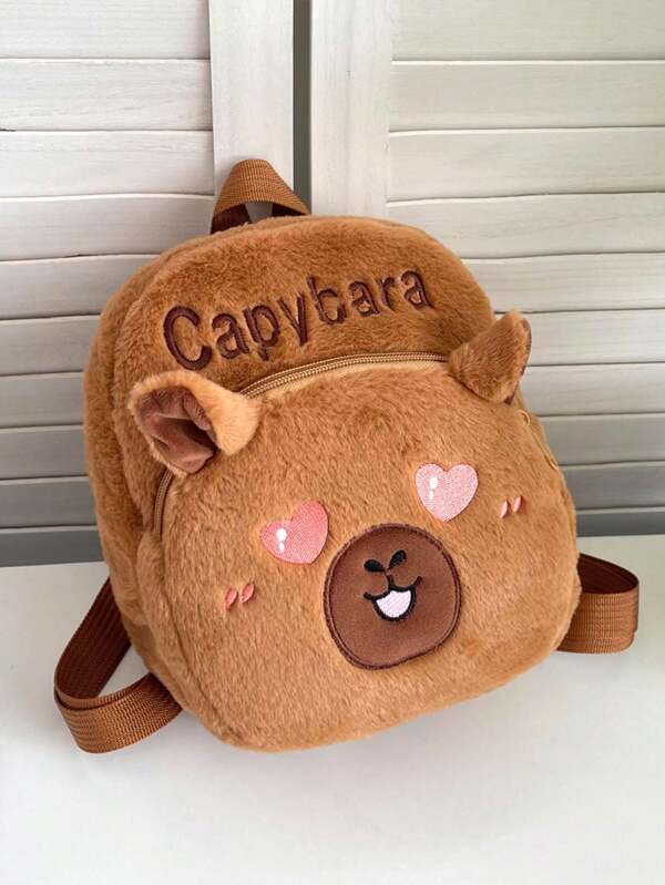 1 pieza Mochila linda y suave de estilo capibara. Bolso cruzado liviano y de moda. Bolso de hombro portátil y personalizado.