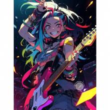 1pc/3PCS Wall Arts Posters Girl Kimono Samurai Knife Poster Cute Anime And Manga Girl Samurai Canvas Painting Printed Wall Art Pictures Suitable For Children's Room Home Decoration, Frameless/Framed ,Wall Art With Frame