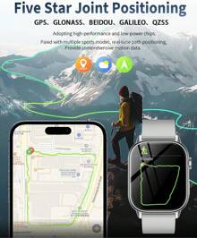 Smartwatch Women Men With Phone Function 2.01 Inch HD Fitness Watch With GPS Tracker Compass Outdoor IP68 Waterproof Sports Watch Sleep Monitor Heart Rate Smart Watch For Android IOS