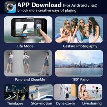 AXNEN Handheld 3-Axis Smartphone Gimbal Stabilizer With Tripod, Portable And Foldable, Gimbal Stabilizer Ideal For Vlogging, Live Video, Phone Stabilizer Compatible With Smartphone