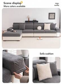 1 pièce Housse de canapé, universelle tout inclus, coussin de canapé universel antidérapant simple pour toutes les saisons, housse de coussin de canapé, chapeau élastique de canapé, convient à la protection des canapés en L et des canapés 1, 2, 3, 4 places dans le salon
