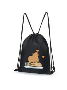 قطعة واحدة - حقيبة ظهر يابانية جديدة على شكل كابيبارا ، كاجوال ، بسيطة وأنيقة ، مع أساور بخيط سحاب و أشرطة كتف قابلة للتعديل ، مناسبة للمدرسة والسفر ، سهلة لتخزين الاحتياجات اليومية ، عنصر متعدد الاستخدامات ، موضة محببة ، مناسبة لجميع الأنماط والمناسبات ، مع قابلية تكيّف قوية مع الأسلوب.