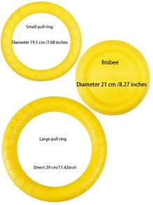 1pc Yellow Dog Chew Toy, Durable Multifunctional Bone Shaped EVA Material With Pull Rope Toy, Pet Ball Shaped Toy, Ball Shaped Toy With Pull Rope, Dog Chew Pull Ring Toy, Dog Toy, Ideal For Training, Retrieval And Swimming Activities; Perfect For Energetic Chewers