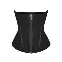 Feelingirl High Compression 15 Built-In Steel Bone Tummy Control Waist Trainer - Black - View 7