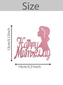 (1/12)Pcs/Set Glitter "Happy Mom's Day" Cake Topper, Mother's Day Celebration Cake Decor Flag