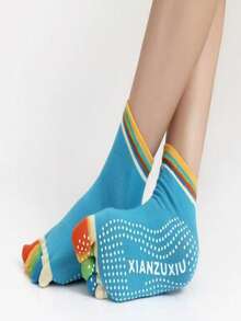 5 Pairs Women Outdoor Socks For Fitness Yoga Aerobic Anti-Skid Anti-Odor Breathable Five Finger Socks - Multicolor - View 5