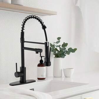"[Kitchen Artifact] Retractable Spring Faucet 360° Universal Anti-Splash Rotating Head Free Installation Of Dormitory Rental Space Saving Artifact"